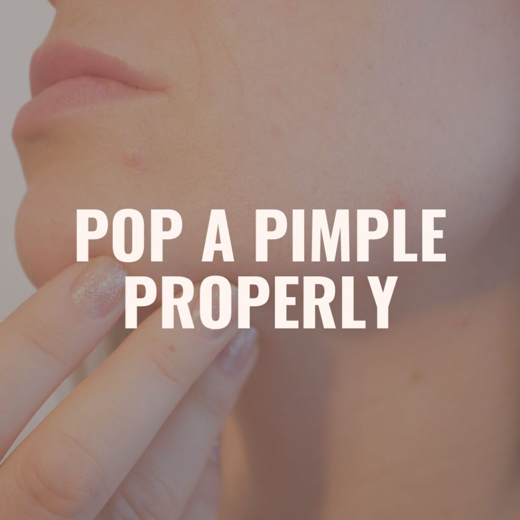 don't pop pimple to prevent acne naturally