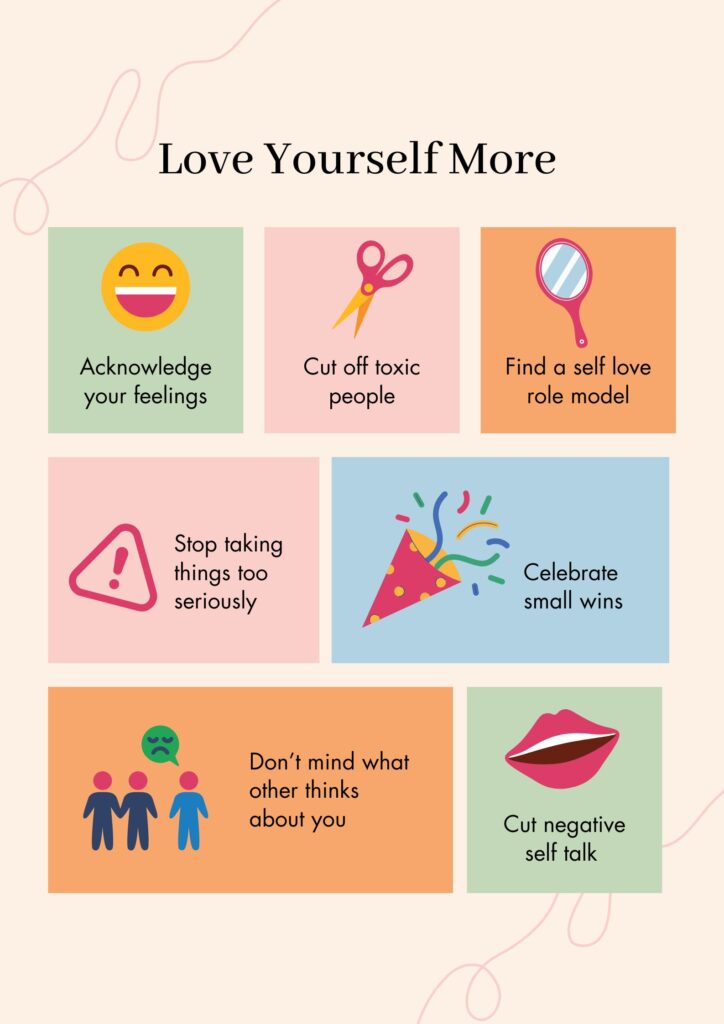 love yourself to improve self esteem and body image