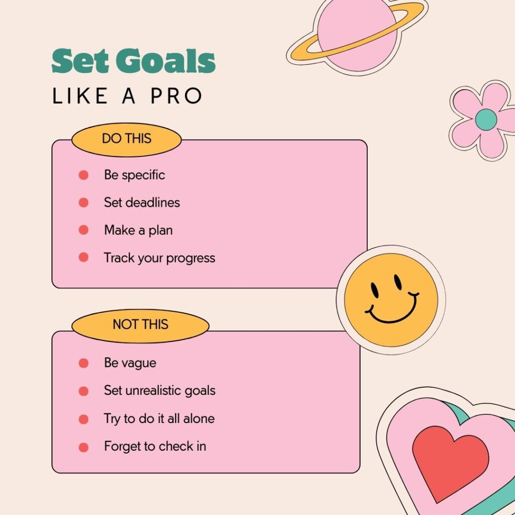 set goals to increase productivity