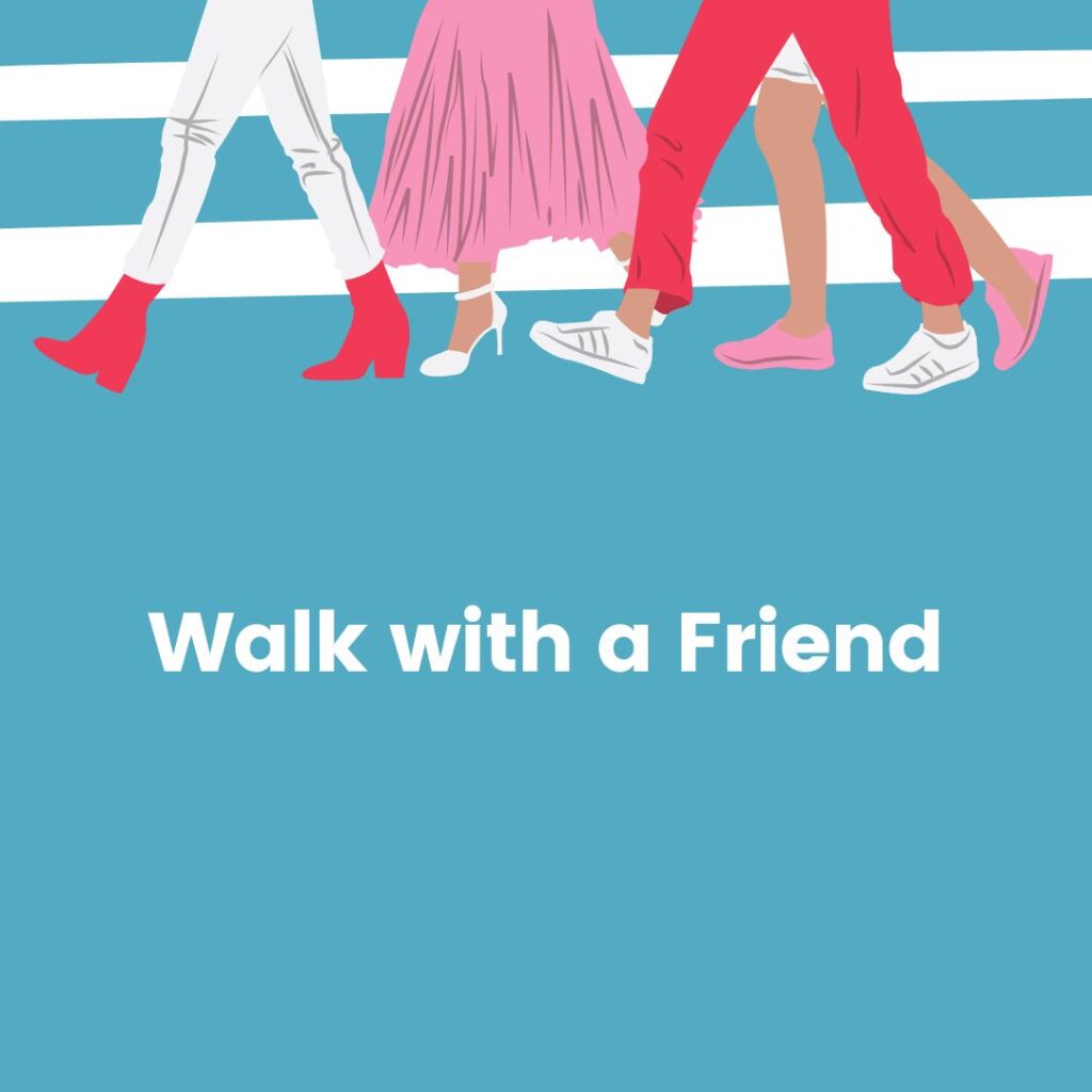 walk with a friend to lose weight by walking
